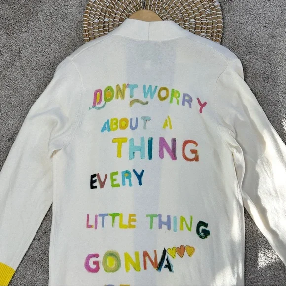 SOLD | Kerri Rosenthal Women’s Poppy Be Alright Duster Cardigan Sweater Cream L - Picture 9 of 14